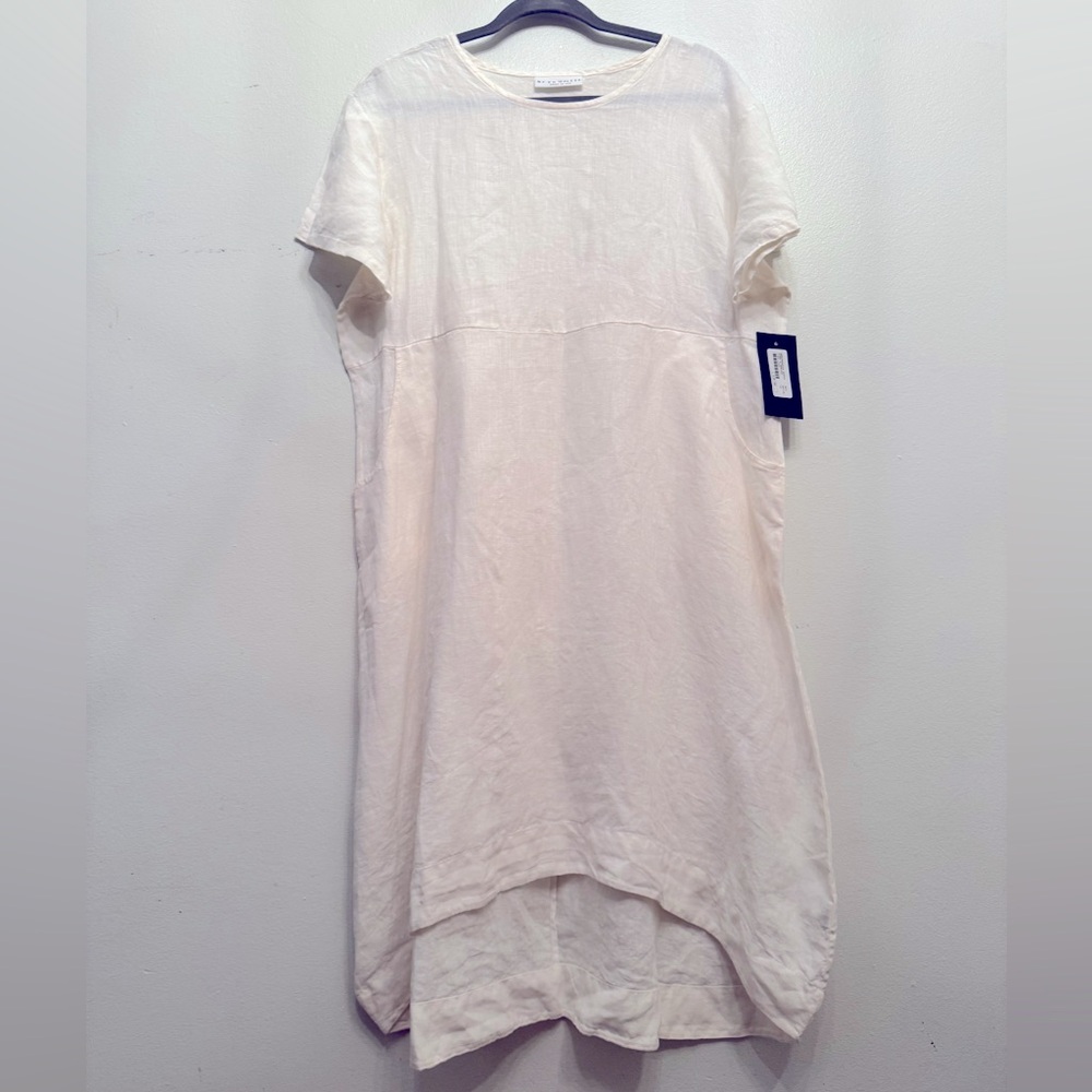 bryn Walker / White Linen Marina Oversized Shift Dress /Size XS / NWT
